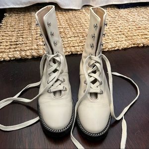 Stuart Weitzman Bone Combat Boots